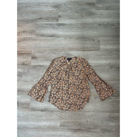 Drake’s London For J. Crew EUC Giraffe Print V-Neck Top Blouse Size 2 - Picture 5 of 11